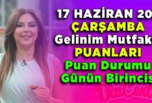 17 Haziran Çarşamba Gelinim Mutfakta Puanları Puan Durumu Günün Birincisi
